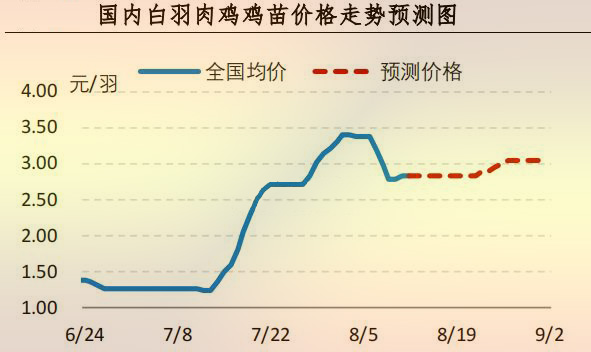 白羽肉鸡鸡苗价格走势预测